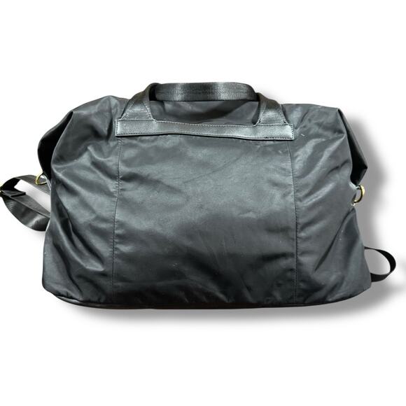 Juicy Couture Weekender Duffle Tote Bag Black Nylon Daisy Floral Logo Y2K Style - Picture 3 of 16